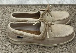 Sperry A/O 2-Eye Boat Shoe 100% Hemp/Ivory Women's Size 7 UK 4.6 Slip On Shoes thumbnail 1