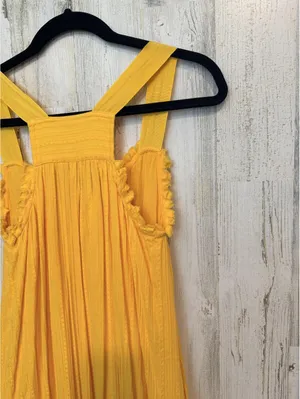 Sundance Womens XS Yellow Cotton Gauze Cross-Back Maxi Dress thumbnail 15