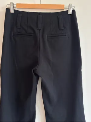Anthropologie Maeve The Naomi Ponte Wide-Leg Flare Pants Black 2 thumbnail 7