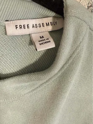 Free Assembly green short sleeve French Terry Dress bow detail size Medium thumbnail 8