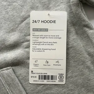 NWT! Athleta Gray 24/7 Hoodie thumbnail 7