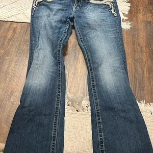 Miss Me Blue Flare Wide Leg Jeans thumbnail 1
