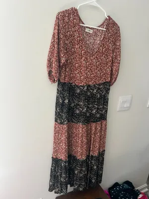Natural Life Dress Women’s M Floral Tiered Maxi Boho‎ Prarie Cottage Core thumbnail 3