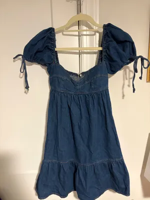 Denim Mini Dress Blue thumbnail 1