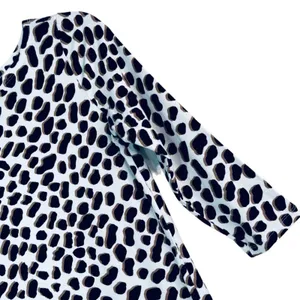 Ann Taylor Animal Print Boat Neck 3/4 Sleeve Blouse S thumbnail 7
