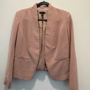 Eileen Fisher Women's Open Front Long Sleeve Blazer Jacket Blush Pink Size XSp thumbnail 2