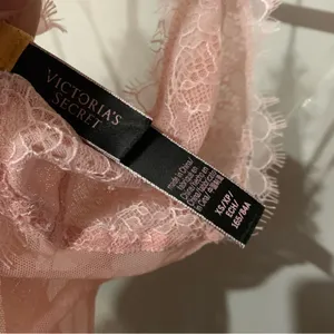 Victoria's Secret very sexy V wire angel lace sheer gold pink tong teddy thumbnail 6