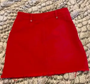 Honey Belle Red mini jean skirt thumbnail 3