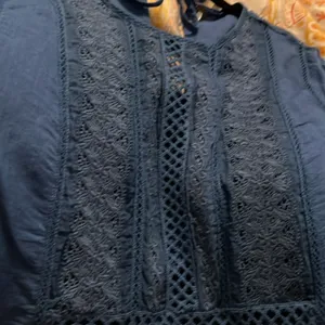 Free people linen/cotton Dress L thumbnail 5