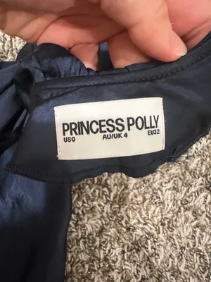 Princess Polly navy satin mini dress thumbnail 5