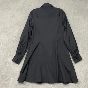 Madewell Dress 2 Black Seamed Long‎ Sleeve Mini Poplin Shirtdress Pockets NV025 thumbnail 11