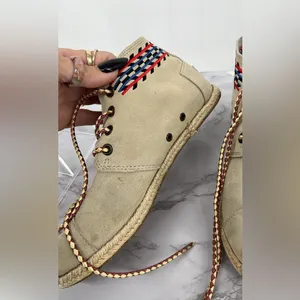 TOMS Sand Alarco Desert Chukka Boot Women 7‎ Aztec Lace Up Booties Beige Boho thumbnail 8