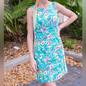 Lilly Pulitzer Mila Shift Dress Guac & Roll Avocado Green Pink 4 NWT Designer thumbnail 13