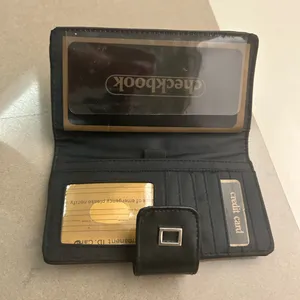 Wallet Elegant Black Wallet with Silver Clasp Great shape!! thumbnail 5