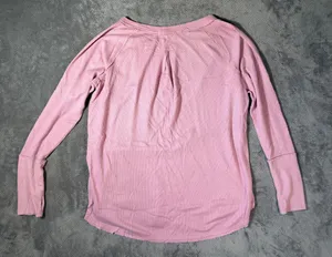 Free People We the Free Oversized Snowy Thermal Mink Pink XL Long Sleeve Tunic thumbnail 8