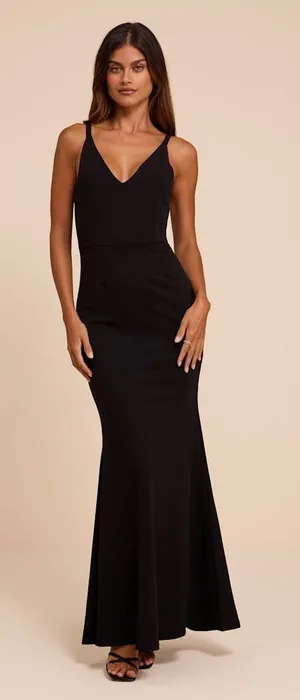 NWT $99 Lulus Melora Black Sleeveless Maxi Dress XS thumbnail 1