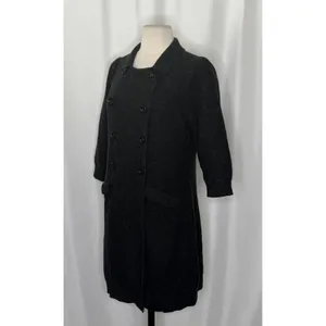Anthropologie MAEVE Double Breasted Merino‎ Wool Long Cardigan Sweater Medium thumbnail 6
