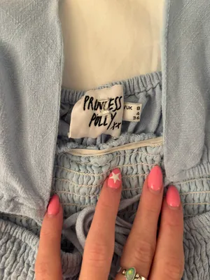 Princess Polly Light Blue Thalia Romper thumbnail 4