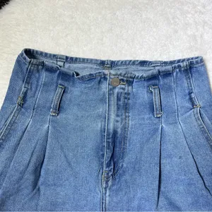 Nasty Gal High Rise Paperbag Denim Shorts thumbnail 2