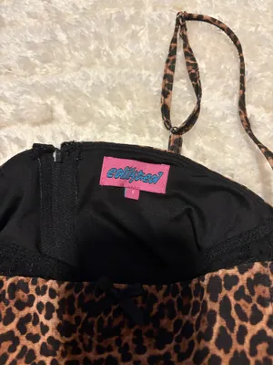 Leopard Top & Mini Skirt Set Edikted thumbnail 6