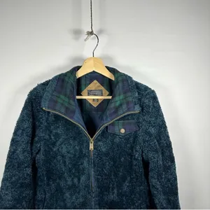 Pendleton Fuzzy Sherpa Teddy Full Zip Jacket Women's‎ Medium Wool C47 thumbnail 5