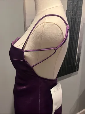 🌸Nwt Sky To Moon Purple Satin Mini Dress Size Small🌸 thumbnail 6