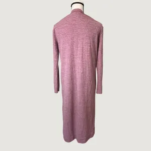Free People Beach Womens XS Duster Cardigan Heathered Mauve Open Front Longline thumbnail 3