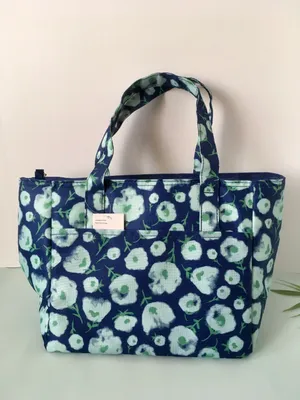Floral Lunch Tote Blue thumbnail 3