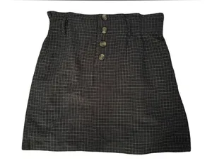 American Eagle Outfitters Black Plaid Mini Skirt thumbnail 1