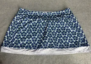 Dip Athletic Skort Navy Blue Geometric-Print with Gray Trim Size XL thumbnail 1