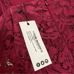 Boohoo Jess Lace Open Shoulder Dress Midi Berry NWT New Cocktail Straps‎ Bodycon thumbnail 5