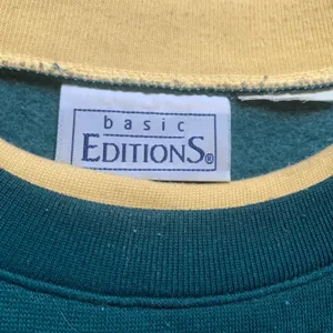 Vintage Basic Editions‎ Sweatshirt Green Fall Leaves Squirrel Drop Shoulder OOAK Size M thumbnail 7