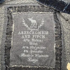 Abercrombie & Fitch Hoodie Navy Blue Large Y2K Vintage Preppy Casual Quarter Zip thumbnail 2