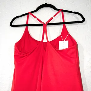 Halara NWT Poinsettia Red Softlyzero Backless Cut Out Active Dress Size Large thumbnail 9