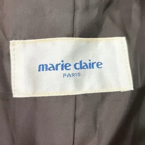 Marie Claire Paris Womens Brown One Button Notch Lapel Collar Blazer Jacket Sz S thumbnail 7