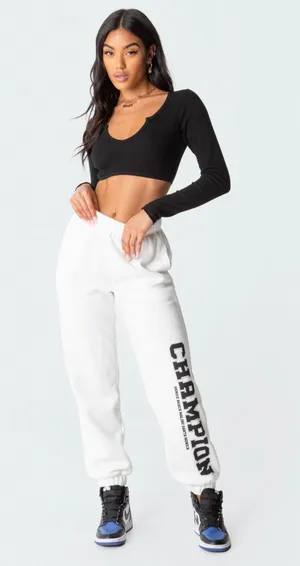 Edikted Romance Rib Crop Top thumbnail 2