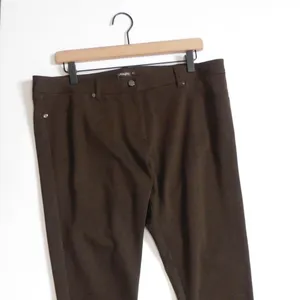 J. MCLAUGHLIN Brown Becca Tapered Trousers Pants Stretch Pockets Legging Size 14 thumbnail 4