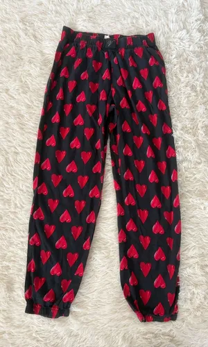Victoria's‎ Secret Pajama Pants Women's XS Black Red Hearts Lounge Sleepwear thumbnail 1