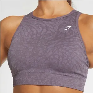 Gymshark Adapt Animal Seamless Sports Bra Size Small Purple thumbnail 1