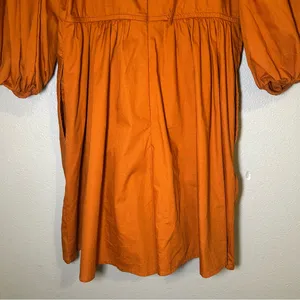 Abercrombie & Fitch Rust Orange Square Neck Puff Sleeve Romper Womens Size Small thumbnail 7