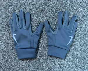 Nike Womens Gray Reflective Running Gloves Touch Screen Compatible Sportswear thumbnail 1