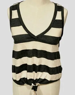 Socialite Stripe Front Tie Tank Top thumbnail 1