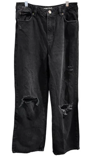 Garage Distressed jeans wide Leg Jeans black thumbnail 1