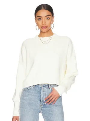 Free People Cream Easy Street Cropped Pullover XS thumbnail 1