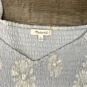 Madewell Silk Lucie Smocked‎ Mini Dress in Moody Blooms Size XL Women's thumbnail 4