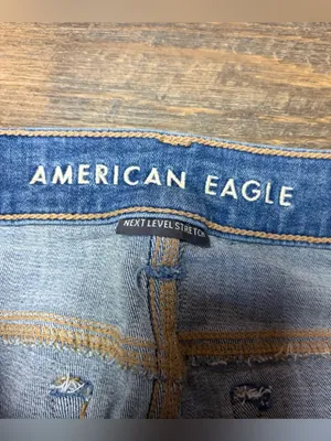 American Eagle Kick Boot Next Level Stretch Jeans Womens 10 Blue Denim thumbnail 3