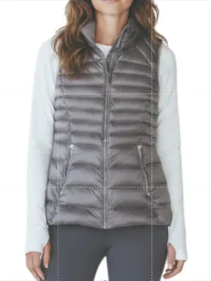 LULULEMON Brave the Cold Vest Sz 10 Gray Goose Down Everyday Cozy Lightweight thumbnail 1