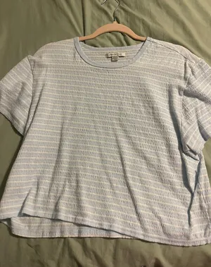 American Eagle Blue Striped Top thumbnail 1
