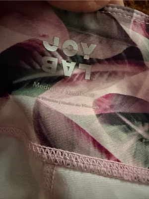 JoyLab Pink Leaf-Pattern Leggings thumbnail 4