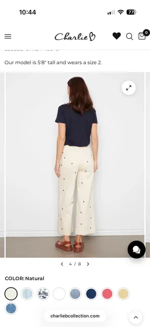 Heart Pants Tan Size 4 thumbnail 4
